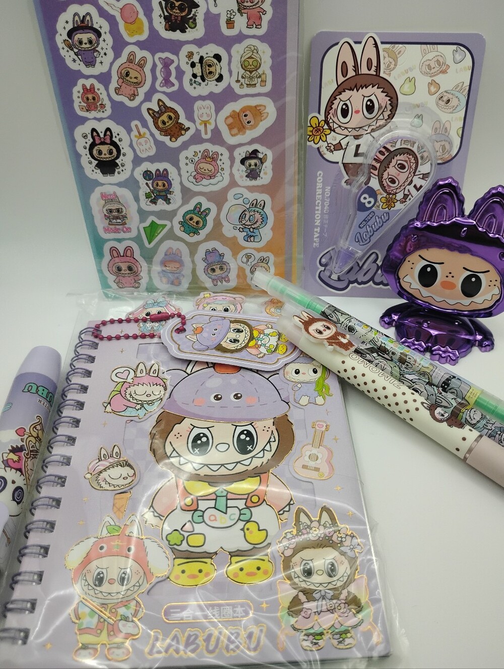 Labubu Pastel LavenderStationery Set BRAND NEW